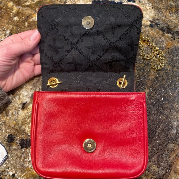 Vintage Paloma Picasso Scarlet Crossbody Bag with Gold Accent - Picture 4 of 10